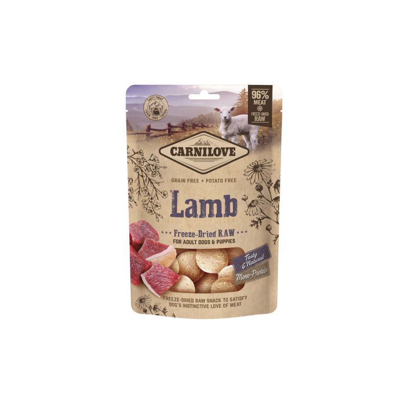 carnilove raw freeze dried lamb 60g