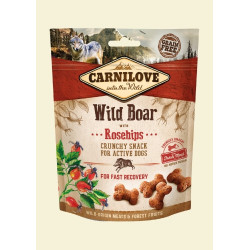 carnilove dog snack crunchy boar and rosehips 200g