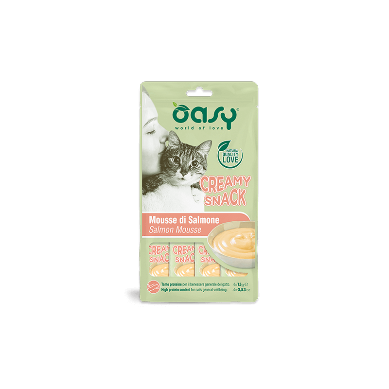 Oasy Creamy snack 4 x 15g łosoś