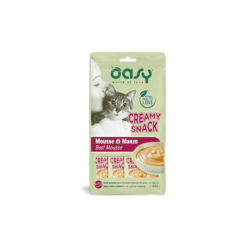 Oasy Creamy snack 4 x 15g wołowina