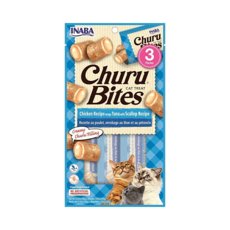 Inaba cat churu bites chicken wraps tuna with scallop