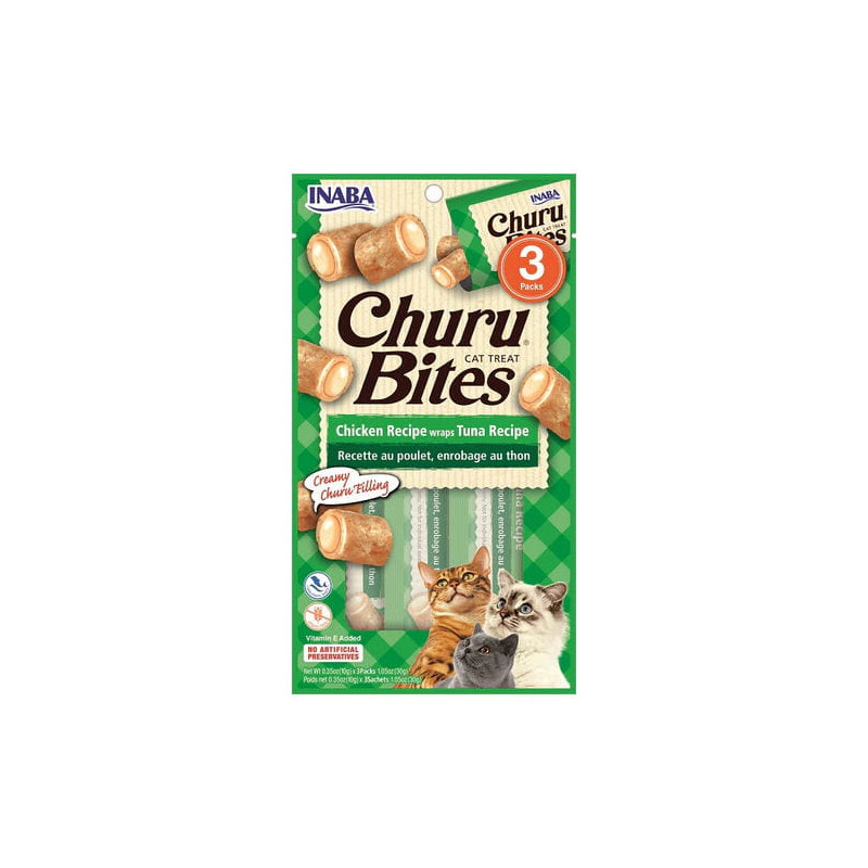 Inaba cat churu bites chicken wraps tuna