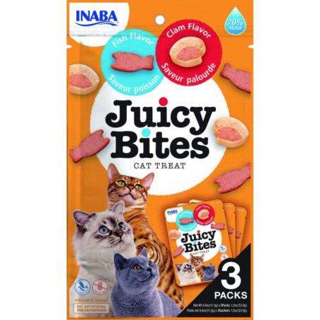 Inaba Cat Juicy Bites Fish Clam 33,9g
