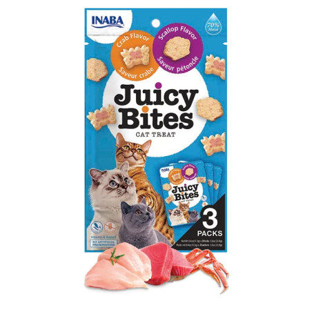 Inaba cat juicy bites scallop crab flavor 33,9g