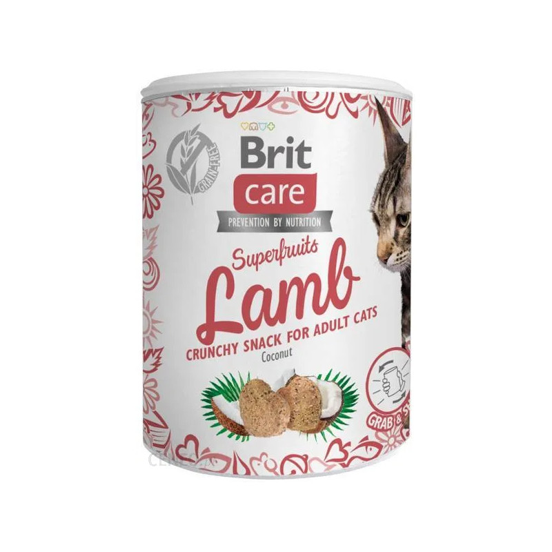 Brit Care Cat Snack Superfruits Lamb 100g