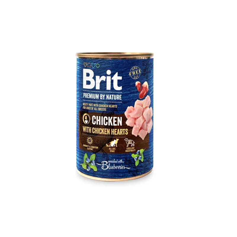 Brit premium by nature chicken chicken hearts 800g