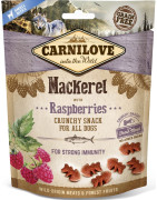 Carnilove dog snack crunchy mackerel and raspberries 200g