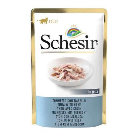 Schesir kot tuńczyk morszczuk w galaretka saszetka 85g