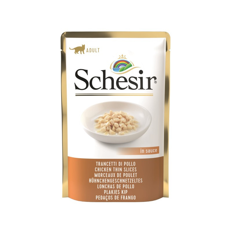 Schesir kot cieńkie paseczki z kurczaka w sosie 85g saszetka