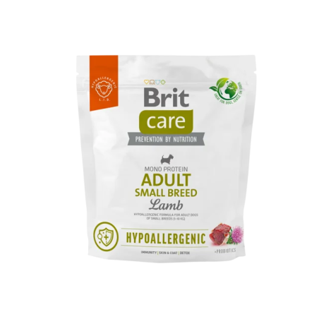 Brit Care Hypoallergenic Dog Adult Small Breed Lamb 1kg