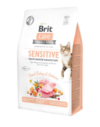 Brit Care Cat Adult Sensitive Healthy Digestion & Delicate Taste Fresh Turkey & Salmon 400g