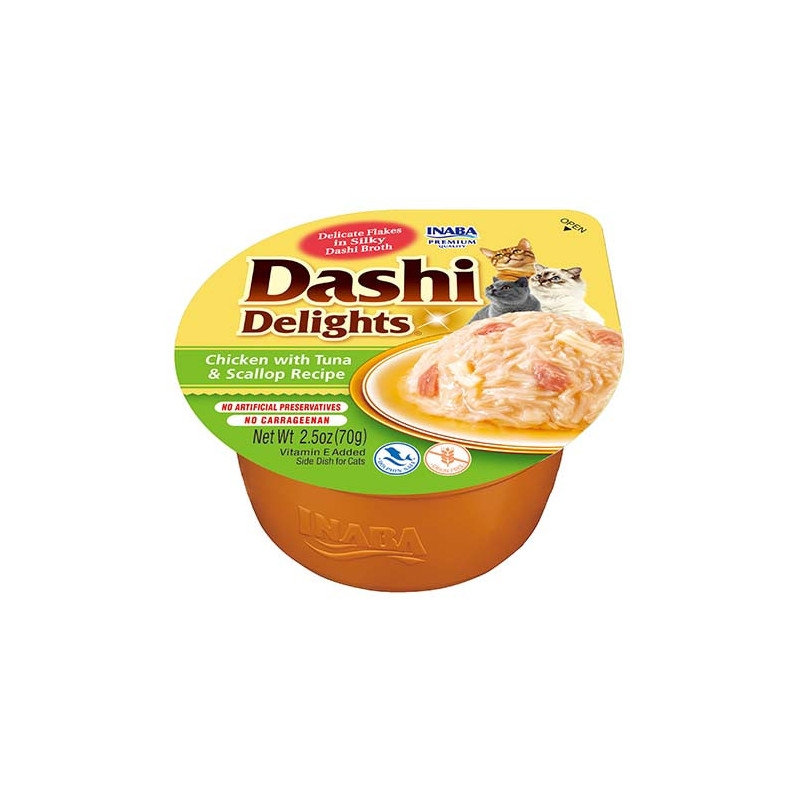 Inaba Cat Dashi Delights Chicken Tuna Scallop 70g