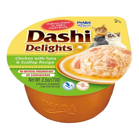 Inaba Cat Dashi Delights Chicken Tuna Scallop 70g