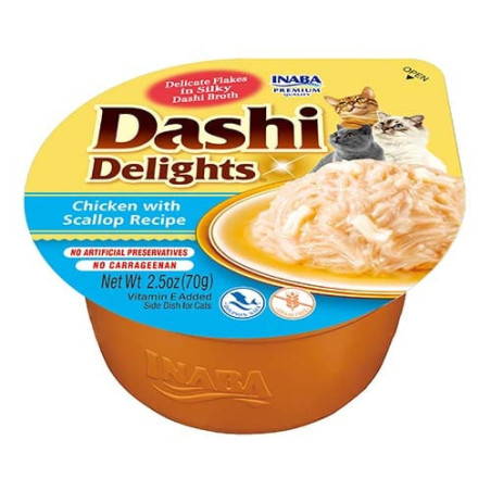 Inaba Cat Dashi Delights Chicken Scaloop 70g