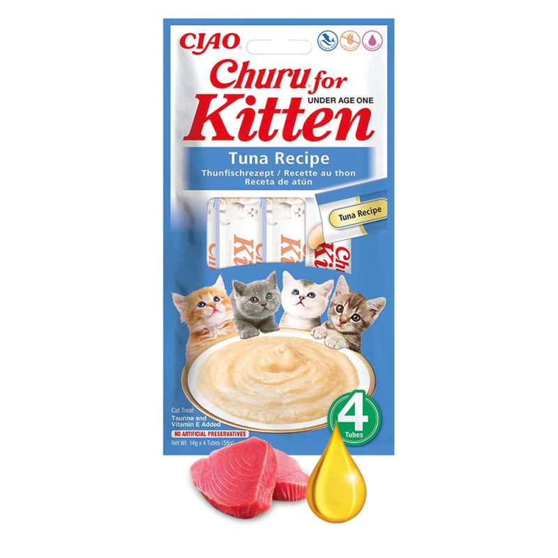 Inaba Cat Churu Kitten Tuna 4x14g (56g)