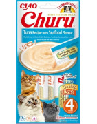 Inaba cat Churu Creamy Tuna with seafood 4x14g