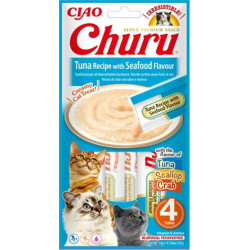 Inaba cat Churu Creamy Tuna with seafood 4x14g