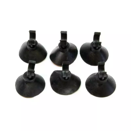 Ikola Przyssawki czarne 12/16mm z uchwytem (IKOLA 150/250) uniwersalne - 6 sztuk