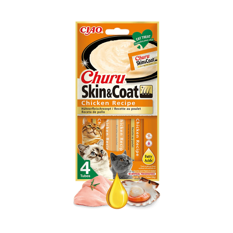 Inaba cat Churu creamy skin coat chicken 4x14g