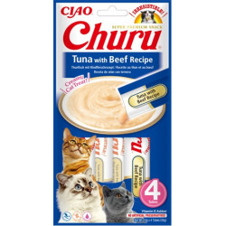 Inaba cat Churu Creamy Tuna with beef 4x14g