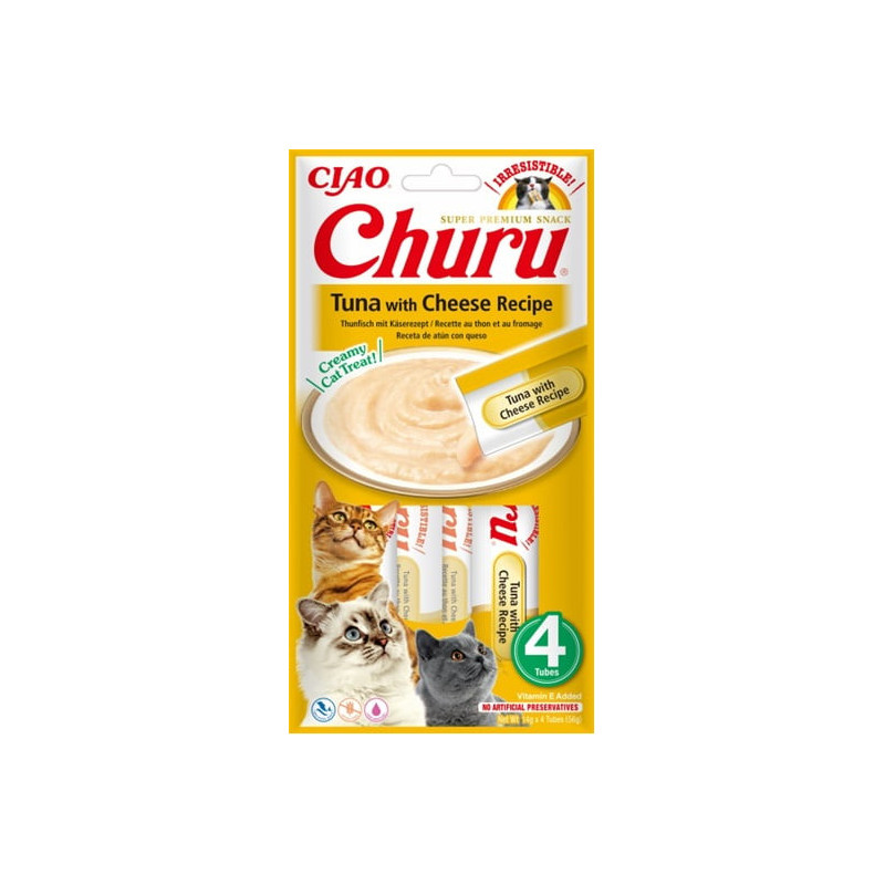Inaba cat Churu Creamy Tuna with cheese 4x14g