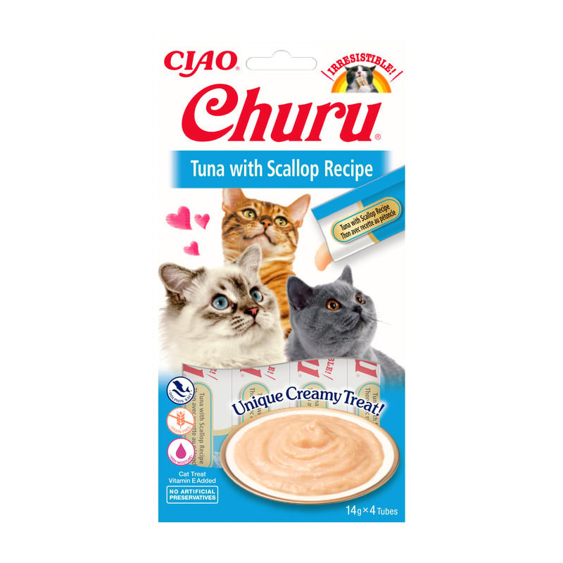 Inaba cat churu creamy tuna with scallop recipe 56g