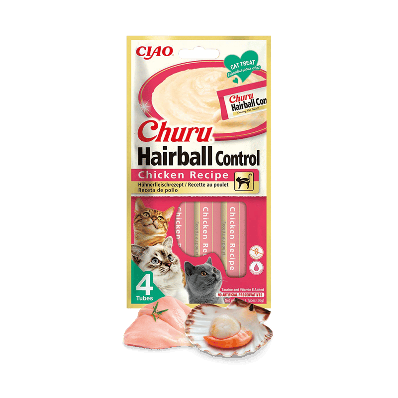 Inaba Cat Churu Hairball Chicken 4x14g