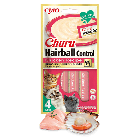 Inaba Cat Churu Hairball Chicken 4x14g