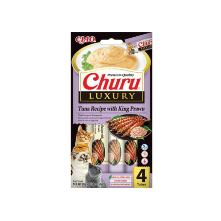 Inaba cat churu luxury tuna with pawn 4x14g