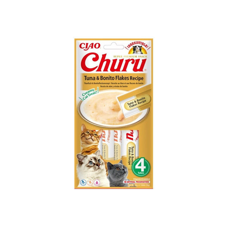 Inaba cat churu tuna bonito flakes recipe 4x14g