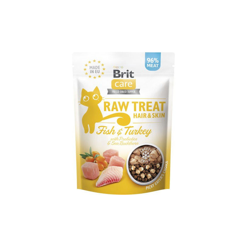 Brit Raw Treat Cat Hair & Skin 40g - Liofilizowany przysmak na sierść