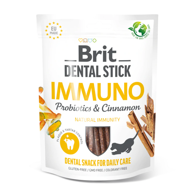 Brit Dental Stick Immuno 251g – Gryzaki Dentystyczne z Probiotykami