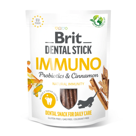 Brit Dental Stick Immuno 251g – Gryzaki Dentystyczne z Probiotykami