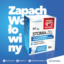 Eurowet Stoma-Żel Wołowina 50g – Żel do Mycia Zębów dla Psa i Kota