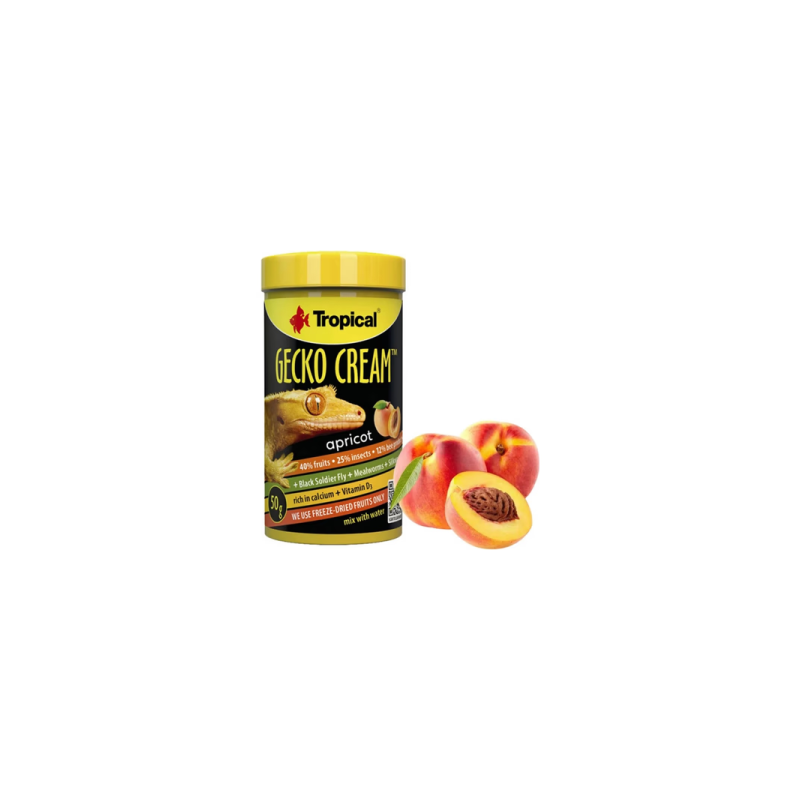 Tropical Gecko Cream Apricot 50g | Karma dla Gekona