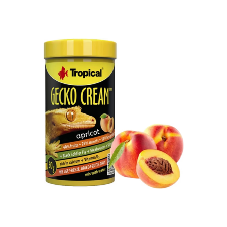 Tropical Gecko Cream Apricot 50g | Karma dla Gekona