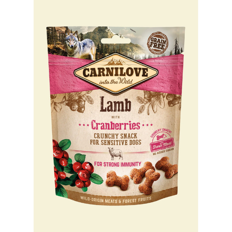 Carnilove dog snack crunchy lamb and cranberies 200g